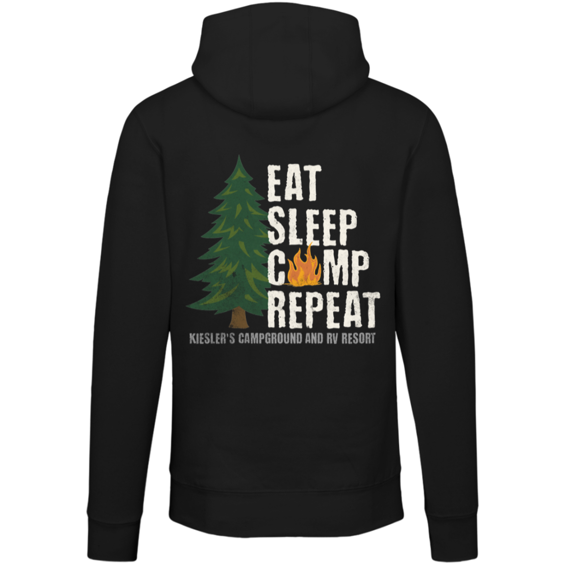 Eat Sleep Camp Repeat Premium Hoodie – Kiesler's Campground Sweatshirt