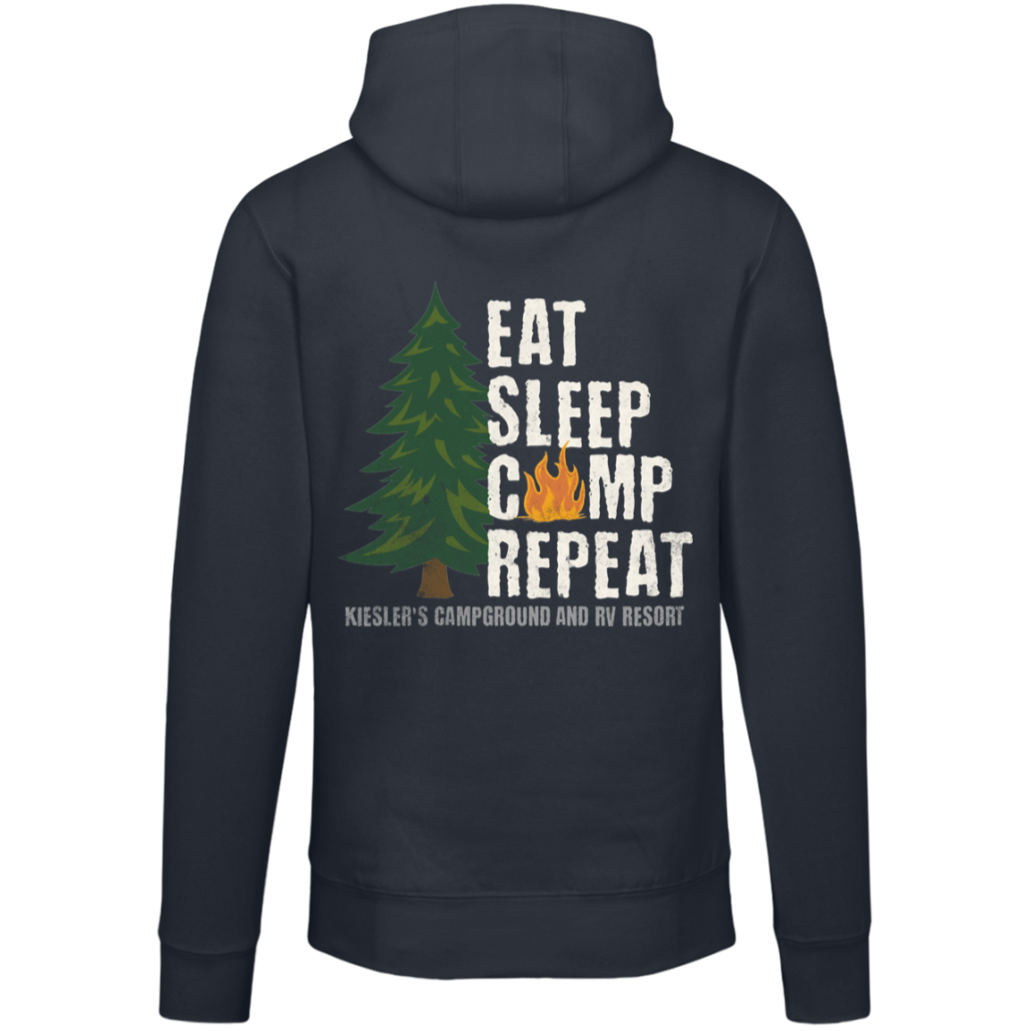 Eat Sleep Camp Repeat Premium Hoodie – Kiesler's Campground Sweatshirt